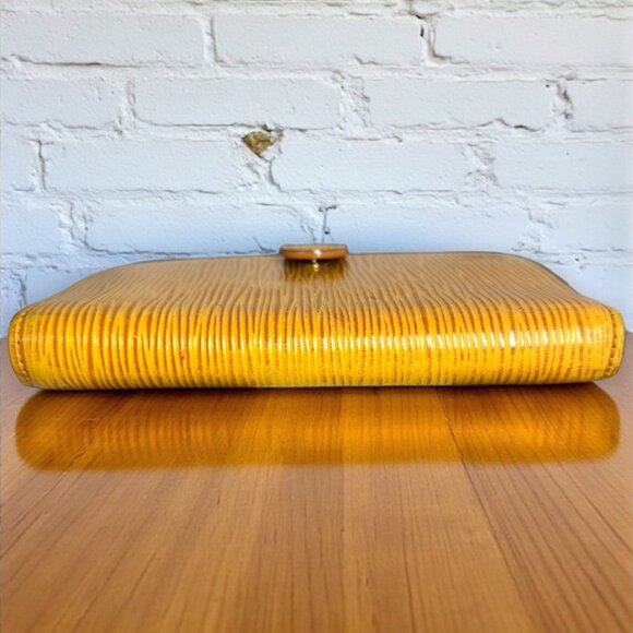 Louis Vuitton EPI Small Ring Agenda Cover COA Yellow EPI and Purple Interior - Picture 10 of 14